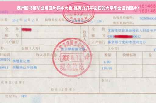 湖州图书馆毕业证图片样本大全,谁有九几年左右的大学毕业证的图片?