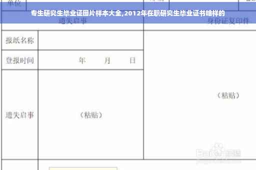专生研究生毕业证图片样本大全,2012年在职研究生毕业证书啥样的