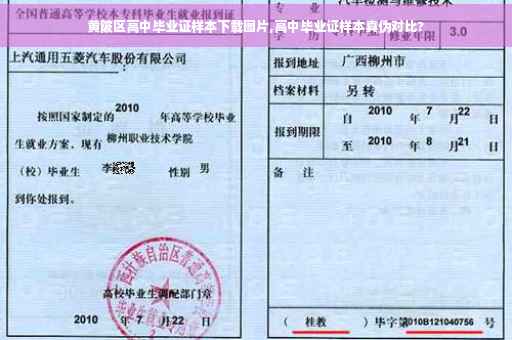 黄陂区高中毕业证样本下载图片,高中毕业证样本真伪对比?