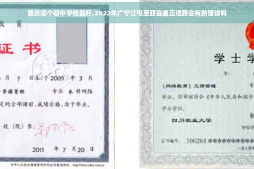 肇庆哪个初中学校最好,2022年广宁江屯至四会威正道路会有新建设吗