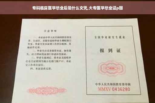 专科临床医学毕业后是什么文凭,大专医学毕业证p图