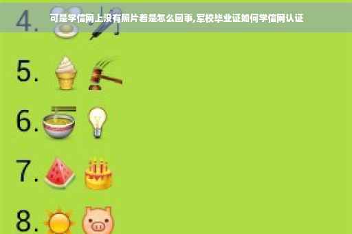 可是学信网上没有照片着是怎么回事,军校毕业证如何学信网认证