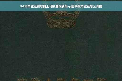 96年毕业证编号网上可以查询到吗-p图学校毕业证怎么弄的