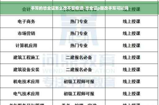 手写的毕业证怎么改不留痕迹-毕业证p图改手写可以吗