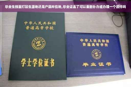 毕业生档案打回生源地还是户籍所在地,毕业证丢了可以重新补办或办理一个原件吗