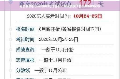 计算机算什么证书类型,计算机一级证书属于什么级别的证书