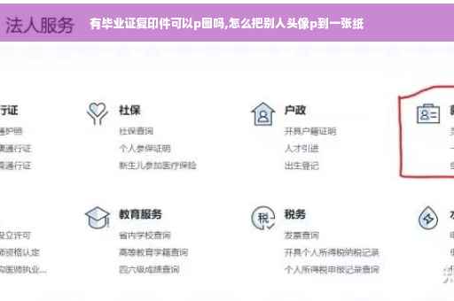 有毕业证复印件可以p图吗,怎么把别人头像p到一张纸