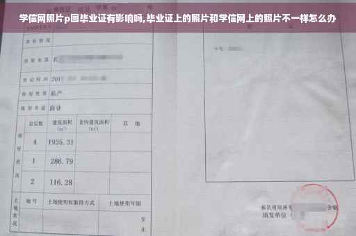 学信网照片p图毕业证有影响吗,毕业证上的照片和学信网上的照片不一样怎么办