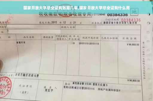 国家开放大学毕业证有效期几年,国家开放大学毕业证有什么用