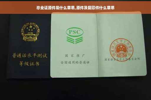 毕业证原件是什么意思,原件及复印件什么意思