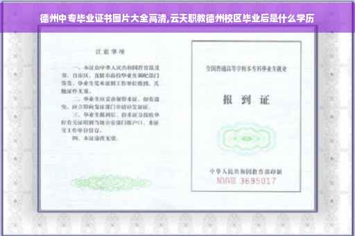 德州中专毕业证书图片大全高清,云天职教德州校区毕业后是什么学历