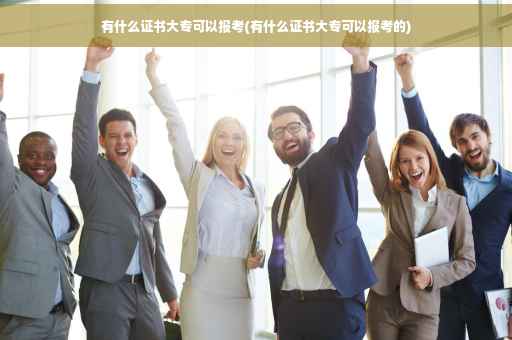 有什么证书大专可以报考(有什么证书大专可以报考的)
