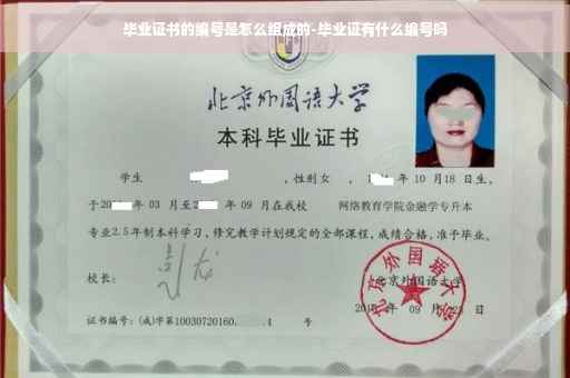 毕业证书的编号是怎么组成的-毕业证有什么编号吗