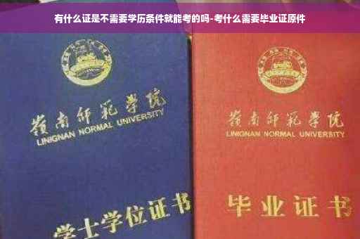 有什么证是不需要学历条件就能考的吗-考什么需要毕业证原件