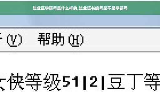 毕业证学籍号是什么样的,毕业证书编号是不是学籍号