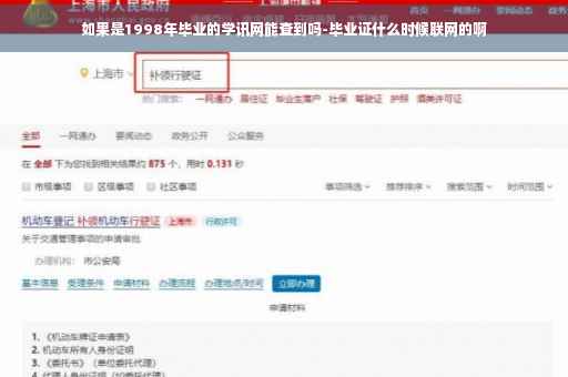 如果是1998年毕业的学讯网能查到吗-毕业证什么时候联网的啊