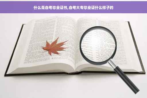 什么是自考毕业证书,自考大专毕业证什么样子的
