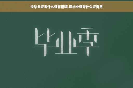 没毕业证考什么证有用呢,没毕业证考什么证有用