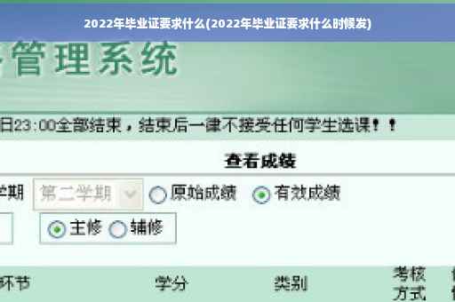 2022年毕业证要求什么(2022年毕业证要求什么时候发)