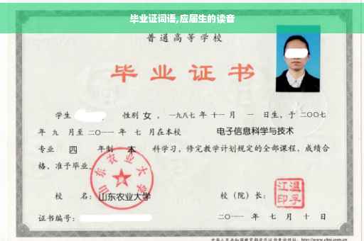 毕业证词语,应届生的读音