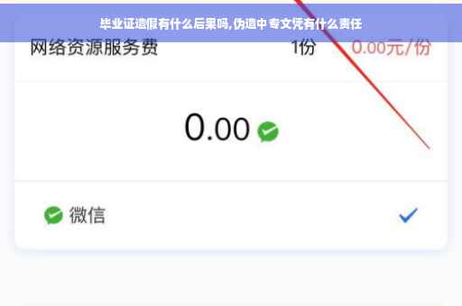 毕业证造假有什么后果吗,伪造中专文凭有什么责任