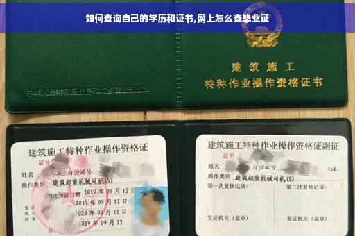 如何查询自己的学历和证书,网上怎么查毕业证