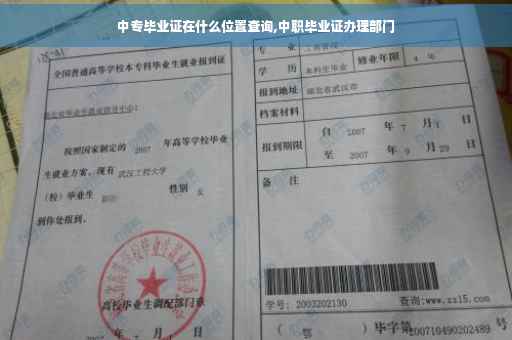 中专毕业证在什么位置查询,中职毕业证办理部门