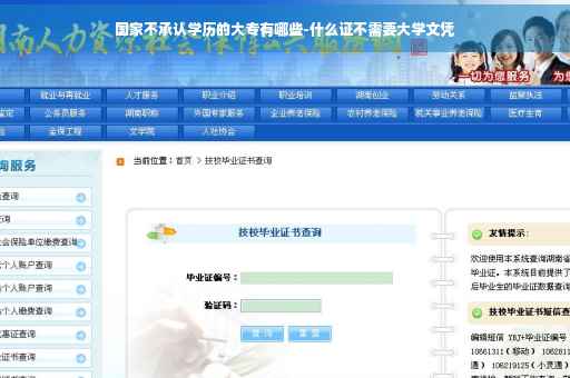 国家不承认学历的大专有哪些-什么证不需要大学文凭