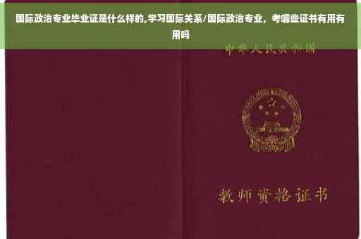 国际政治专业毕业证是什么样的,学习国际关系/国际政治专业，考哪些证书有用有用吗