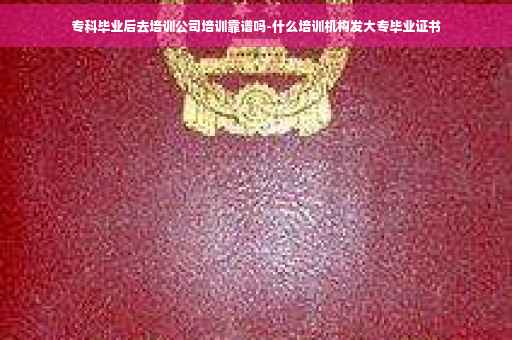 专科毕业后去培训公司培训靠谱吗-什么培训机构发大专毕业证书