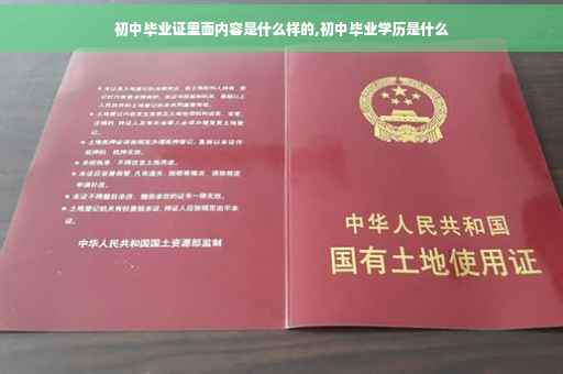 初中毕业证里面内容是什么样的,初中毕业学历是什么