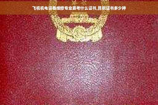 飞机机电设备维修专业要考什么证书,民航证书多少种
