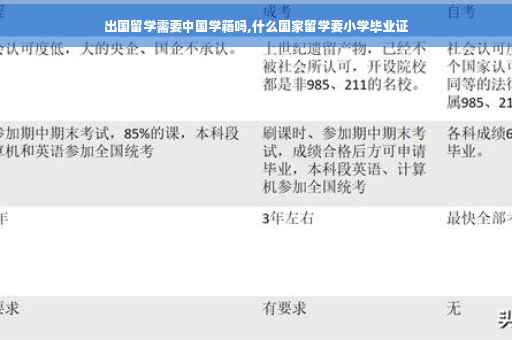 出国留学需要中国学籍吗,什么国家留学要小学毕业证