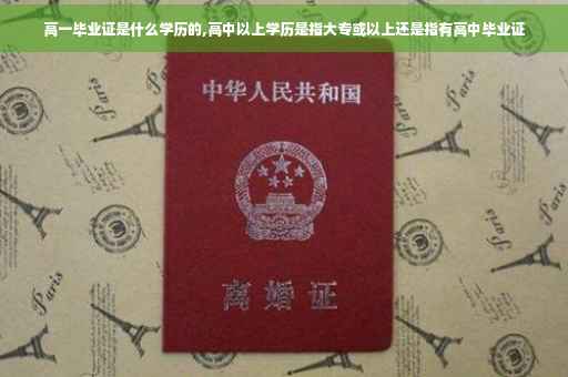 高一毕业证是什么学历的,高中以上学历是指大专或以上还是指有高中毕业证 高一毕业证是什么学历的,高中以上学历是指大专或以上还是指有高中毕业证