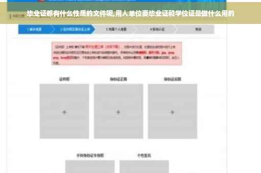 毕业证都有什么性质的文件呢,用人单位要毕业证和学位证是做什么用的