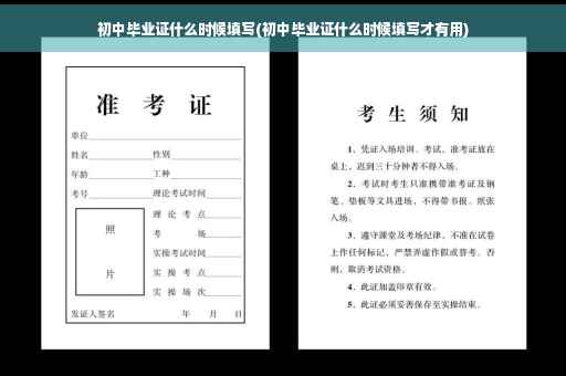 初中毕业证什么时候填写(初中毕业证什么时候填写才有用)