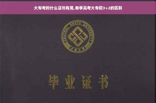大专考的什么证书有用,春季高考大专和3+2的区别