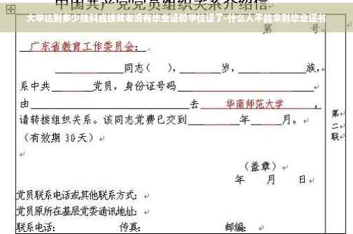 大学达到多少挂科成绩就老没有毕业证和学位证了-什么人不能拿到毕业证书