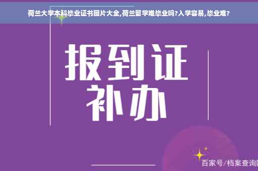 荷兰大学本科毕业证书图片大全,荷兰留学难毕业吗?入学容易,毕业难?