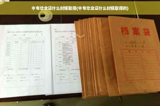 中专毕业证什么时候取得(中专毕业证什么时候取得的)
