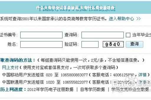 什么大专毕业证含金量高,大专什么专业最吃香