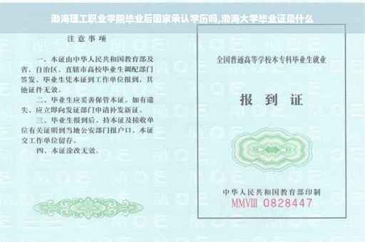 渤海理工职业学院毕业后国家承认学历吗,渤海大学毕业证是什么