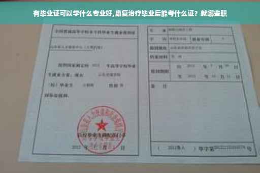 有毕业证可以学什么专业好,康复治疗毕业后能考什么证？就哪些职