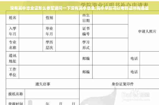 没有高中毕业证怎么参军请问一下没有高中毕业,高中学历可以考的证书有哪些