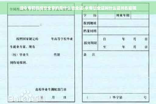 读中专和技校毕业拿的是什么毕业证-中专毕业证叫什么证书名称呢