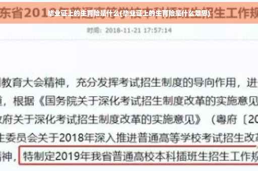 毕业证上的生育险是什么(毕业证上的生育险是什么意思)