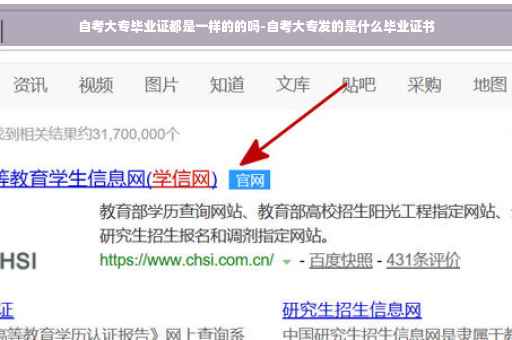 自考大专毕业证都是一样的的吗-自考大专发的是什么毕业证书