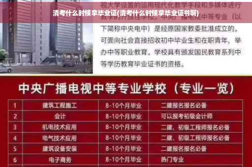 清考什么时候拿毕业证(清考什么时候拿毕业证书啊)