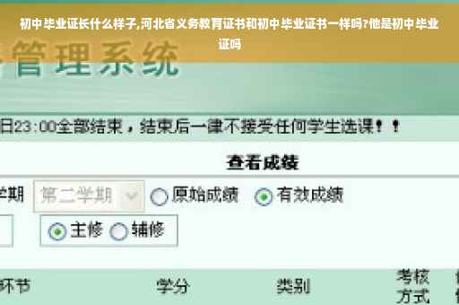 初中毕业证长什么样子,河北省义务教育证书和初中毕业证书一样吗?他是初中毕业证吗