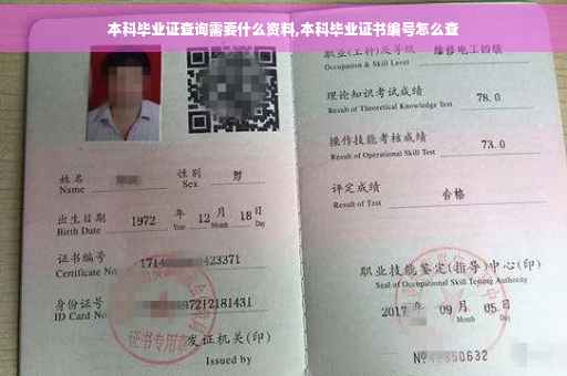 本科毕业证查询需要什么资料,本科毕业证书编号怎么查
